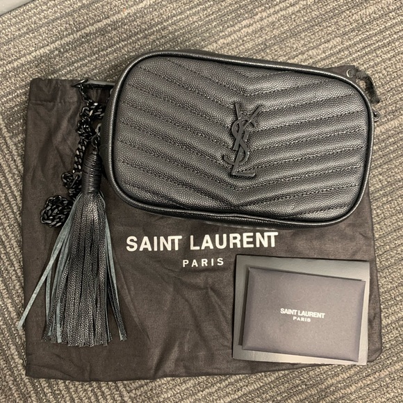 Yves Saint Laurent Bags Ysl Mini Lou Pebble Leather Camera Bag